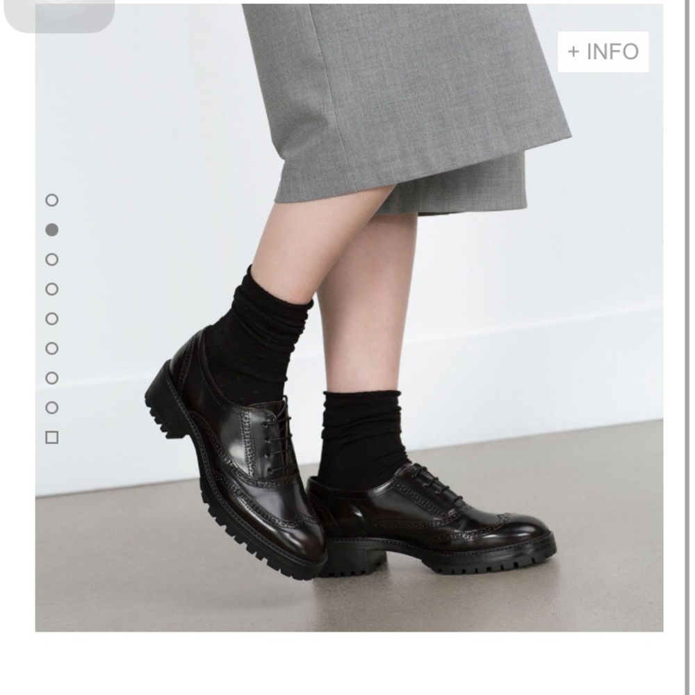 Zara Oxford leather shoes